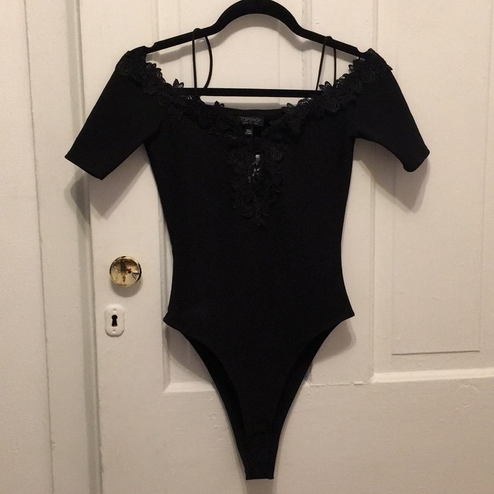 Topshop bodysuit with lace